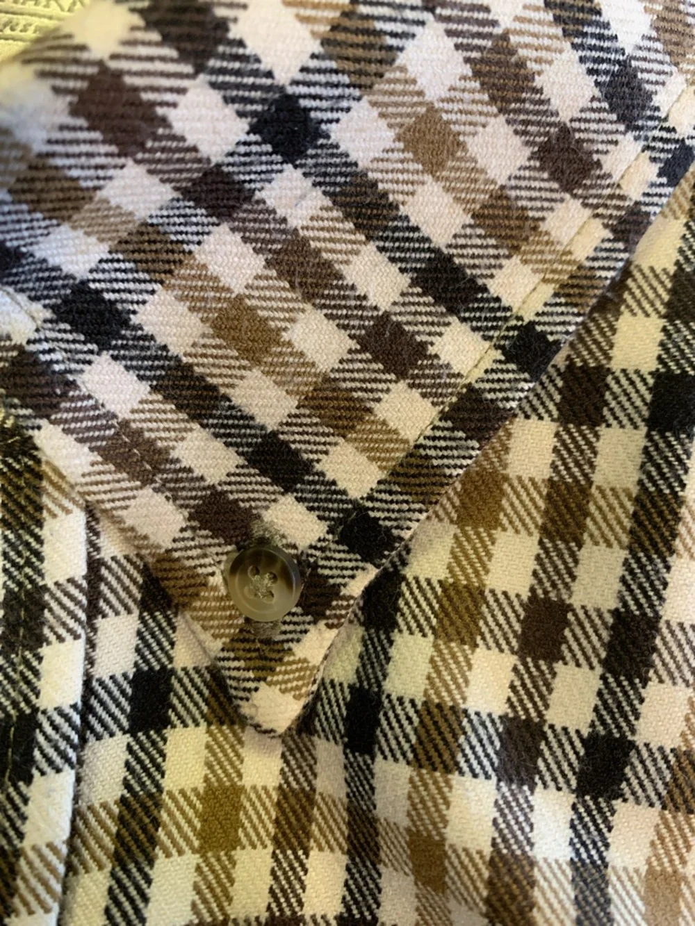Boyt Harness Company Men's Plaid Button-Down Shirt with Tan Elbow Patches - Picture 8 of 8